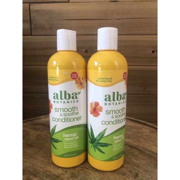 (2) ALBA BOTANICA Sativa Seed Oil Smooth & Soothe Conditioner, 12 oz - Picture 1 of 6